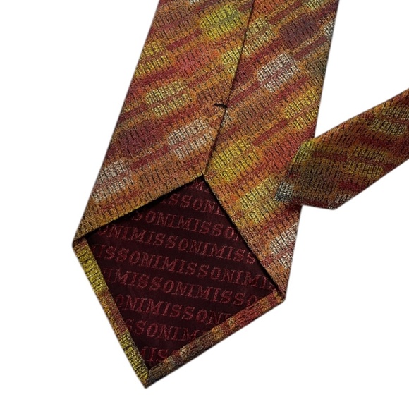 MISSONI Multicolor Geometric Silk LUXURY Tie ITALY - Picture 4 of 4